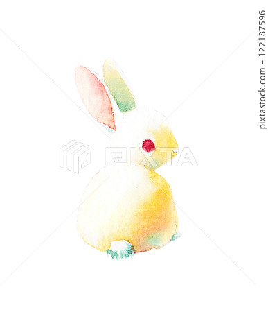 Rabbit looking back Rabbit looking back 122187596
