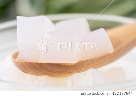 Close-up of nata de coco 122187644