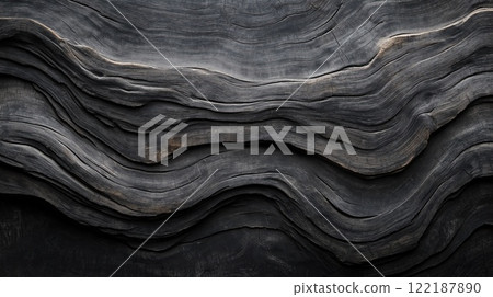 Black wood texture with natural pattern 122187890