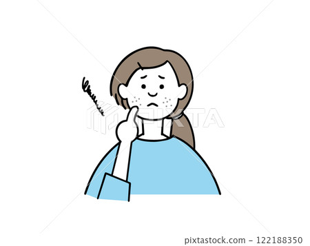 Illustration of a woman who cares about rough skin Illustration of a woman who cares about rough skin 122188350