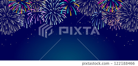 煙火背景向量圖橫幅 122188466