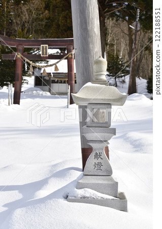 拍攝北海道厚生部町鷲巢神社境內的冬季風景 122188551