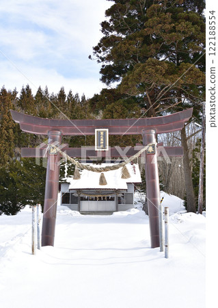 拍攝北海道厚生部町鷲巢神社境內的冬季風景 拍攝北海道厚生部町鷲巢神社境內的冬季風景 122188554
