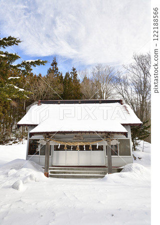 拍攝北海道厚生部町鷲巢神社境內的冬季風景 拍攝北海道厚生部町鷲巢神社境內的冬季風景 122188566