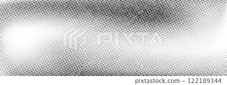 Faded halftone gradient background. Retro pixel bitmap backdrop. Grunge rasterized gritty noise texture. Black and white dotted sand grain wallpaper. Vector aged anime or manga comic overlay Faded halftone gradient background. Retro pixel bitmap backdrop. Grunge rasterized gritty noise texture. Black and white dotted sand grain wallpaper. Vector aged anime or manga comic overlay 122189344