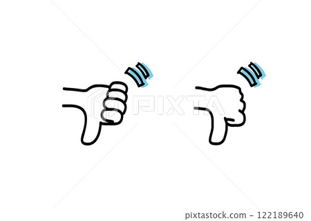 Handwritten hand sign icon Bad Handwritten hand sign icon Bad 122189640