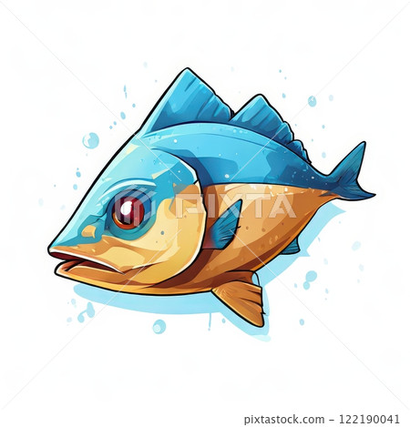 the AI Image Generator, Fish with Blue Fins on a Bright Background the AI Image Generator, Fish with Blue Fins on a Bright Background 122190041