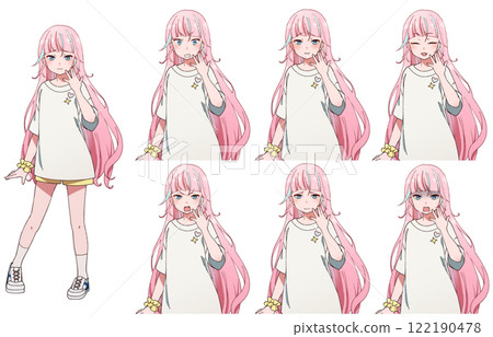 厚臉皮的粉紅色頭髮的女孩 厚臉皮的粉紅色頭髮的女孩 122190478