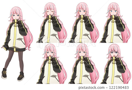 厚臉皮的粉紅色頭髮的女孩 122190483