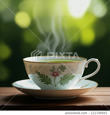 Tea cup on the table 122190841