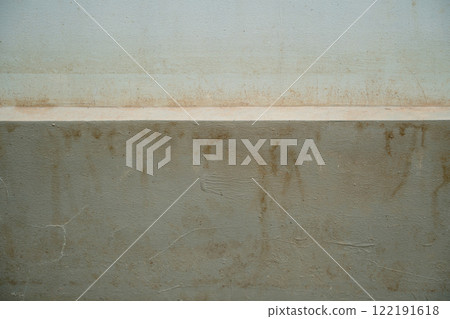 Fungus on the wall after the flood a brick wall with a white paint line 122191618