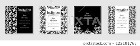 Set of abstract floral patterns. Vector seamless backgrounds. Perfect for invitations or announcements Set of abstract floral patterns. Vector seamless backgrounds. Perfect for invitations or announcements 122191765