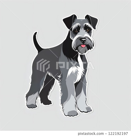 Standard Schnauzer with tongue out 122192197