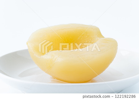 盤子裡的桃子罐頭（白桃） 122192286