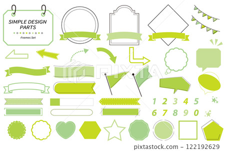Easy-to-use simple and fashionable frame set green color Easy-to-use simple and fashionable frame set green color 122192629