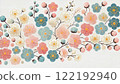 Watercolor Japanese plum blossom background illustration 122192940
