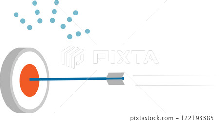 Hitting the target, illustration 122193385