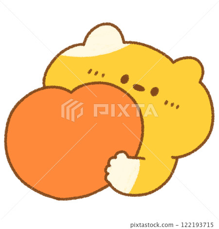 可愛黃貓有心（透明） 122193715