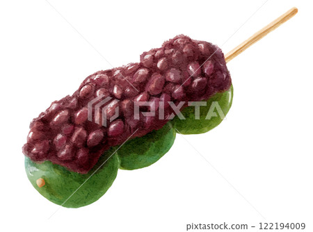 簡單艾草餃子水彩插圖（1張） 122194009