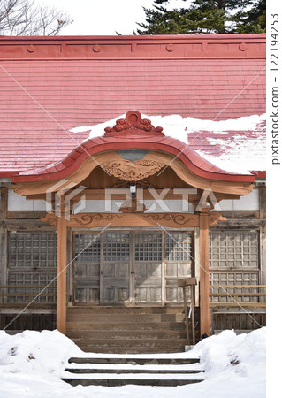 拍攝北海道厚生部町大豐神社境內的冬季風景 122194253