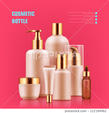 Cosmetic bottle realistic 122194462