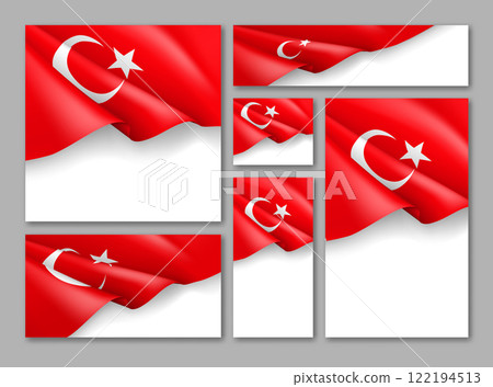 Turkey republic patriotic festive banners set. Turkey republic patriotic festive banners set. 122194513
