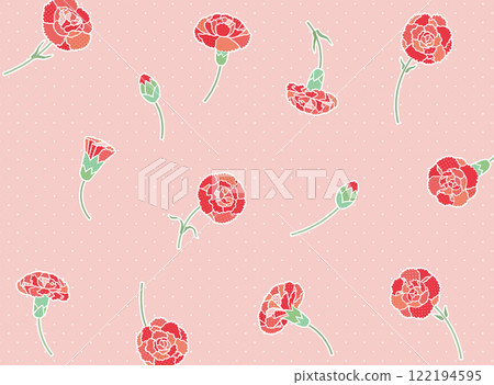 Pop carnation background illustration 122194595