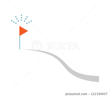 Illustration of the path to the goal 122194937