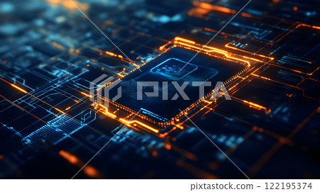 Illustration of digital wallet on a blockchain network 122195374