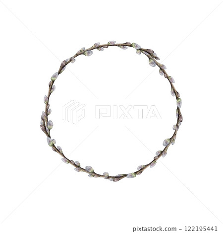 Watercolor Willow Branch Wreath Watercolor Willow Branch Wreath 122195441