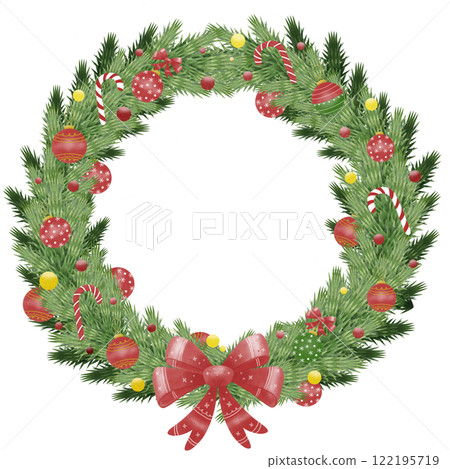 wreath of red, green and red wreath 122195719