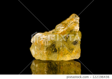 Closeup golden beryl gemstone 122196436