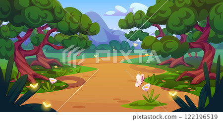 Summer mountain valley with flowers Summer mountain valley with flowers 122196519
