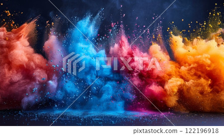 Splashes and streaks of different colors. Holi celebration. Happy Holi , Concept Indian color festival. Splashes and streaks of different colors. Holi celebration. Happy Holi , Concept Indian color festival. 122196918