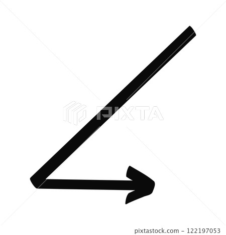 Hand drawn vector doodle arrow isolated on a white Hand drawn vector doodle arrow isolated on a white 122197053