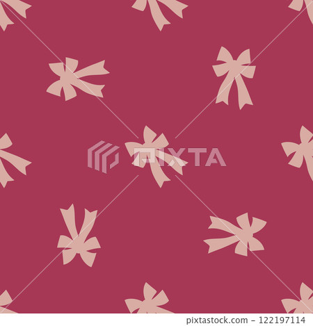 A seamless pattern with flat textured bows A seamless pattern with flat textured bows 122197114