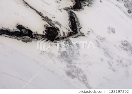 Panda White Marble background, texture in classic colors for your interior work. 122197202