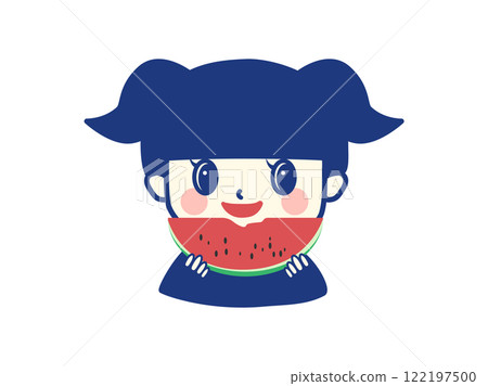 吃半切紅西瓜的女孩 吃半切紅西瓜的女孩 122197500