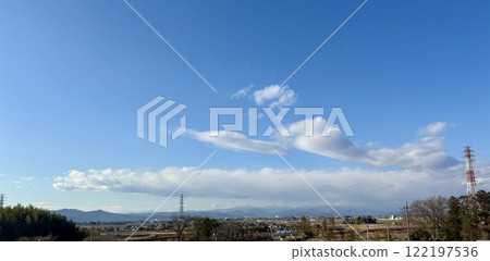 Clouds floating in the blue sky 122197536