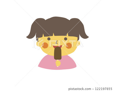 吃巧克力口味冰淇淋棒的女孩 吃巧克力口味冰淇淋棒的女孩 122197855