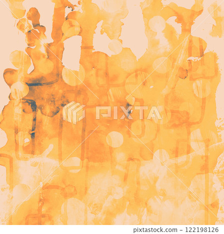 橘色抽像水彩紋理背景 122198126