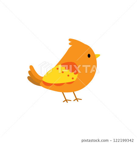 An illustration of a beautiful orange bird An illustration of a beautiful orange bird 122199342