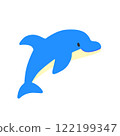 Smiling dolphin illustration 122199347