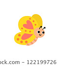 Cute smiling butterfly illustration 122199726