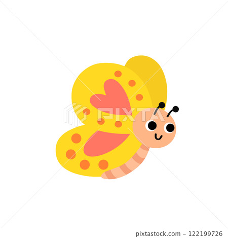 Cute smiling butterfly illustration Cute smiling butterfly illustration 122199726