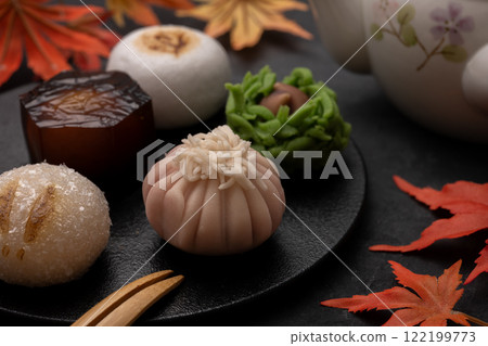Delicious Japanese sweets 122199773