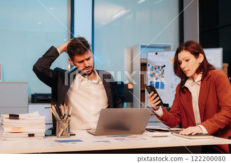 Business team are under stress from working for poor work, employee for incompetence error in working. Business team are under stress from working for poor work, employee for incompetence error in working. 122200080