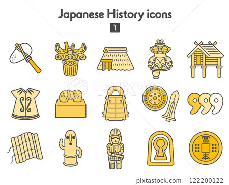 日本歷史圖標1~原始時代色彩 122200122