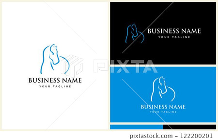 line art horse logo design line art horse logo design 122200201