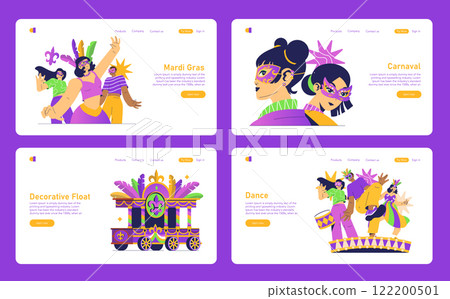 Celebrate the carnivals joyous atmosphere with lively costumes, dazzling parades, and vibrant masks full of life Celebrate the carnivals joyous atmosphere with lively costumes, dazzling parades, and vibrant masks full of life 122200501